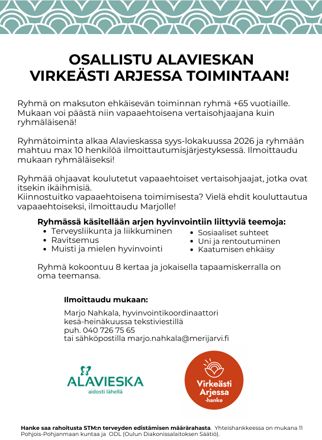Virkeästi arjessa - toiminta