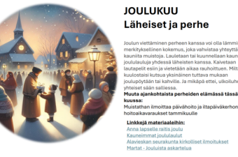 Vanhemmuuden vuosikello - Joulukuu