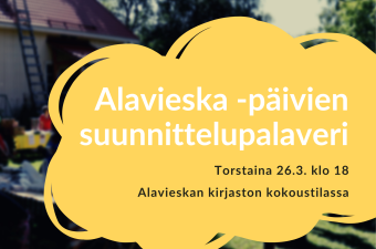 Alavieska-päivien suunnittelupalaverin mainos. 