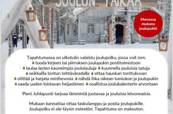 Kuvassa näkyy mainos Joulun taikaa -tapahtumasta