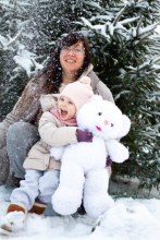 Tammikuu lapsi ja vanhempi