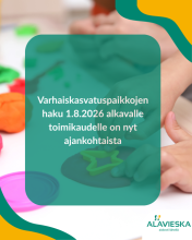 Varhaiskasvatuspaikkojen haku 2026
