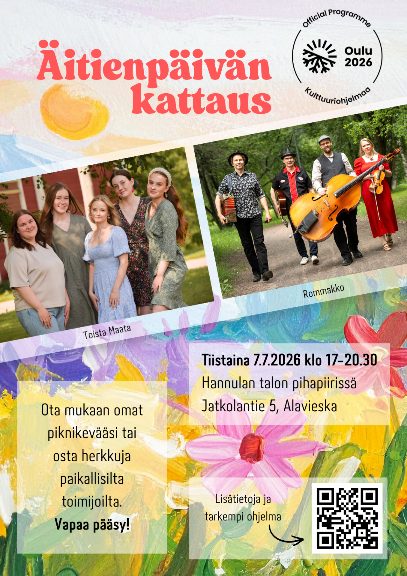 Äitienpäivän kattauksen mainos