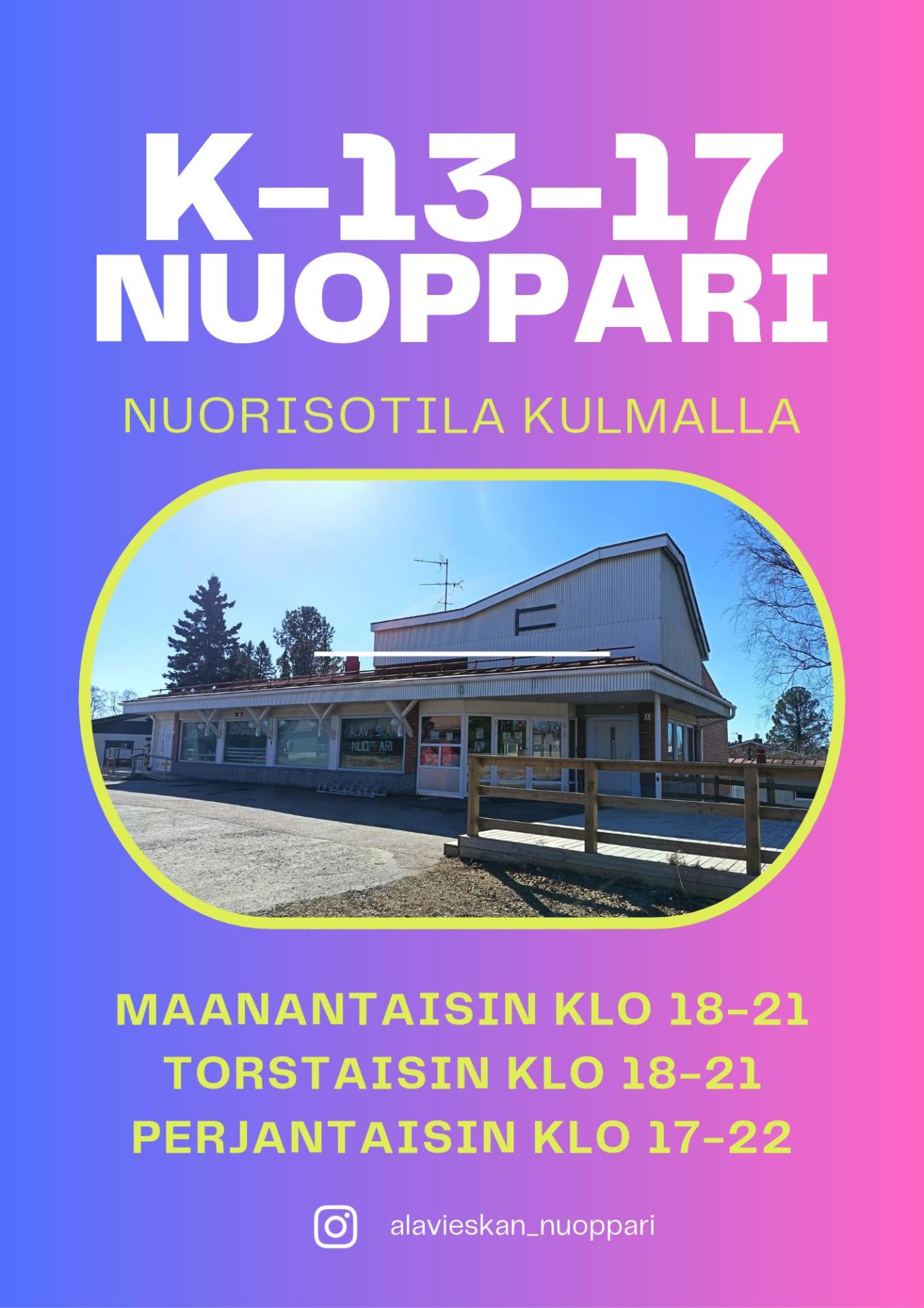 Kuvassa näkyy mainos K13-K17-nuopparista